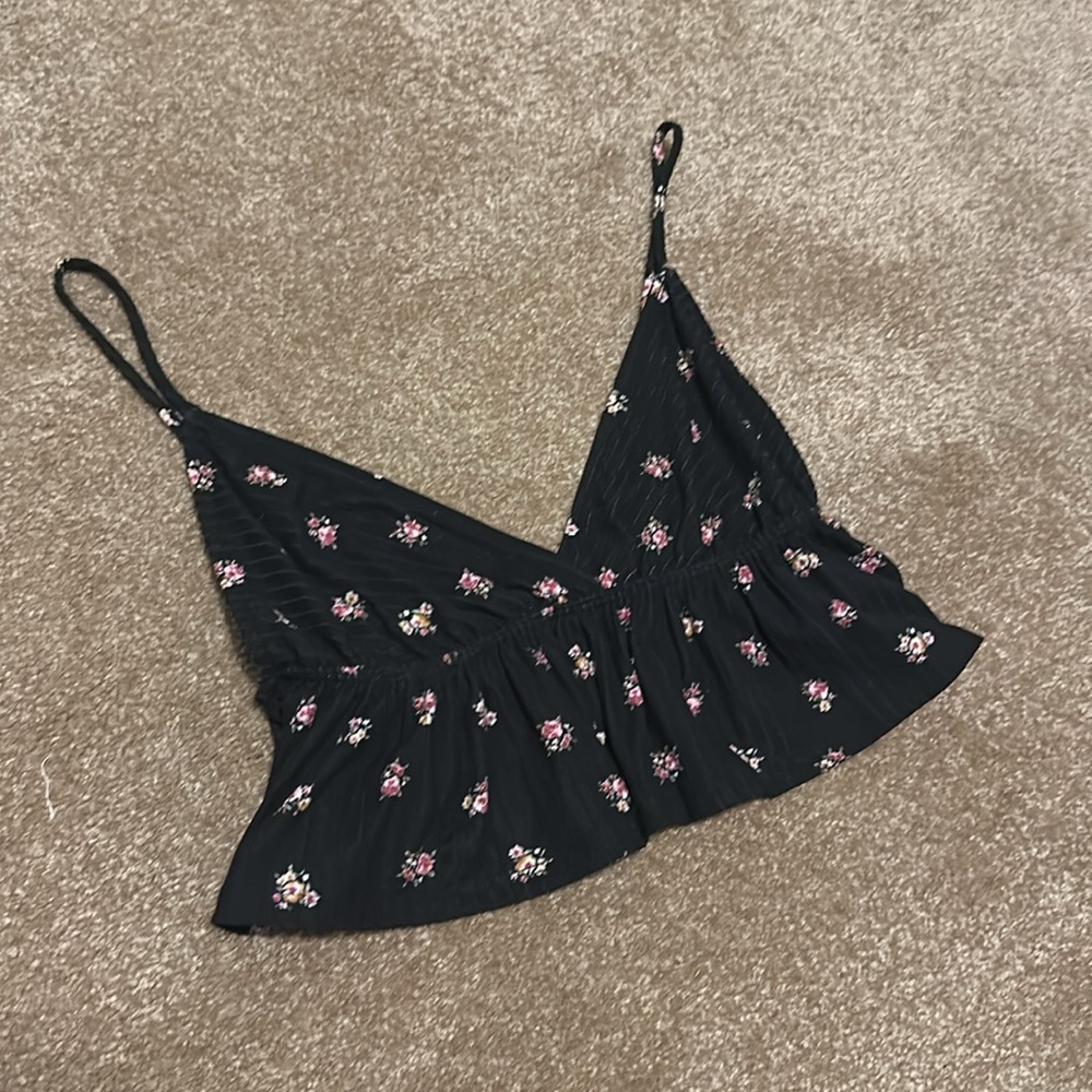 Blue Blush Floral Crop Top Multi